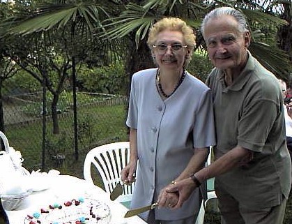 2002 - Dino e Angela nel giorno delle nozze d'oro.